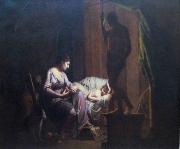Joseph wright of derby Penelope Unravelling Her Web oil